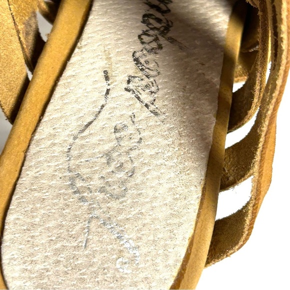 Free People Byron Suede Mules Strappy Heeled Shoes Slide On Size 37 US 7 - Picture 6 of 12